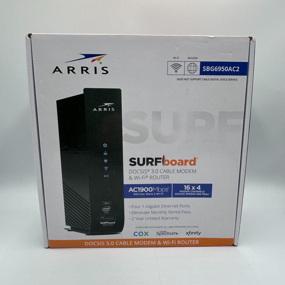 New ARRIS Surfboard SBG6950AC2 Cable Modem & AC1900 Wi-Fi 5 Router DOCSIS 3.0 - Picture 16 of 16